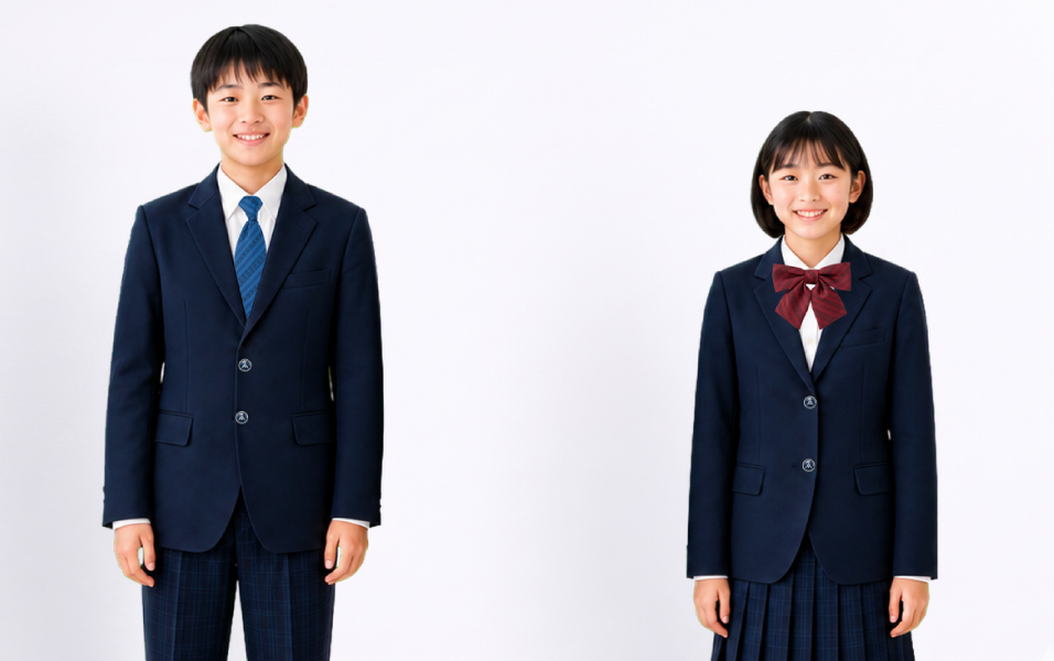 制服を着た生徒たち